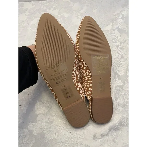 Madewell Size 7.5 The Frances Skimmer Mule In Mini Leopard Calf Hair Shoe - Picture 8 of 11